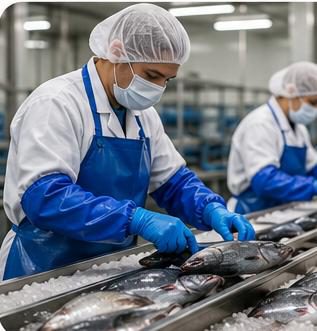 Seafood processing line