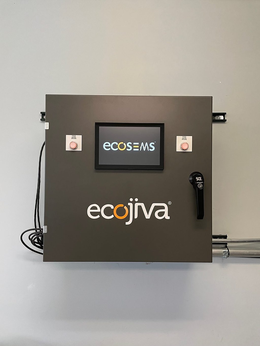ecoSEMS smart energy management controller installed on a facility wall